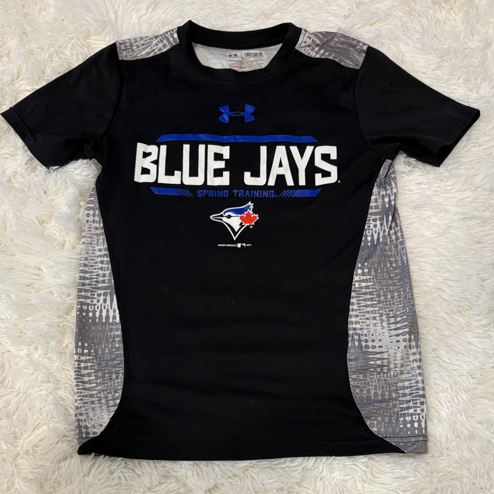 Under Armour Blue Jays Kids Tee - Black and Gray